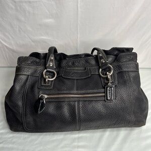 Coach Black Leather Shoulder Bag